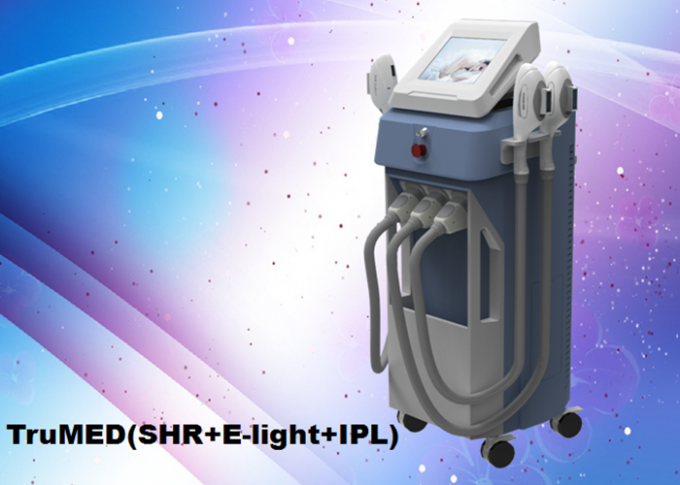 SHR 머리 제거 기계 3500W 수직 3Handles, TruMED (SHR+IPL+Nd: Yag)